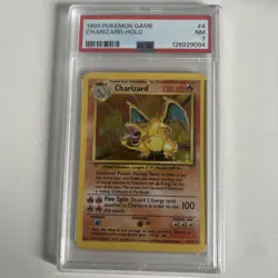 1999 Pokemon TCG Charizard Holo Card 4/102 PSA 7 Base Set - Image 1