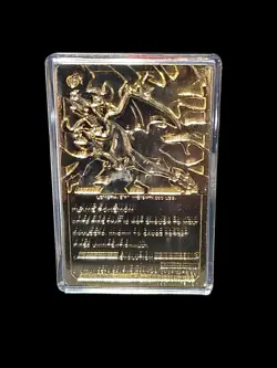 Vintage Pokemon Charizad 23K Gold Plated Trading Card w/ Box & COA 90s Blue Box - Image 3