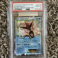 PSA 10 Gyarados EX XY106 Black Star Promo Shiny Triple Power Tin Pokemon Card - Image 1