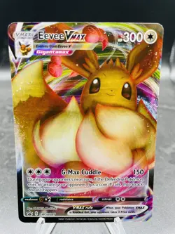 Pokemon Eevee VMAX SWSH087 Shining Fates Full Art Holo Black Star Promo NM - Image 1