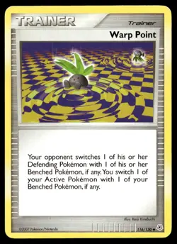 Warp Point 116/130 Pokemon Card Diamond & Pearl Uncommon Trainer LP A4 - Image 1