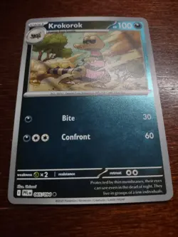 Krokorok 065/094 Me02: Phantasmal Flames Reverse Holo pokemon card - Image 1
