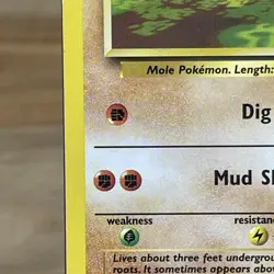 Pokemon Card Diglett 47/102 Base Set Error Fighting Symbol Misprint NM - Image 4