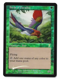 MTG 7th Edition Foil Birds of Paradise (Card B) - Image 1