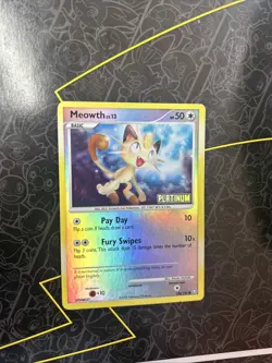 Pokemon Meowth 106/146 Reverse Holo Burger King Promo Platinum Trading Card TCG - Image 1