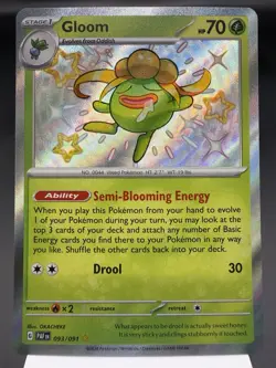 Gloom 093/091 - Shiny Holo Rare - Paldean Fates Pokemon Card MINT - Image 1