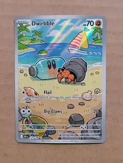 Pokemon Cards Dwebble 129/086 Black Bolt Illustration Rare NM - Image 1