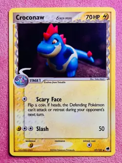 Croconaw 27/101 EX Dragon Frontiers | 2006 Yuka Morii Vintage Pokemon Card | LP - Image 1