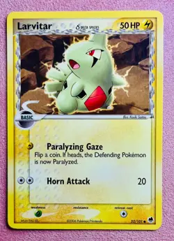 Larvitar 52/101 EX Dragon Frontiers | 2006 Vintage Pokemon Card Non Holo | LP - Image 1