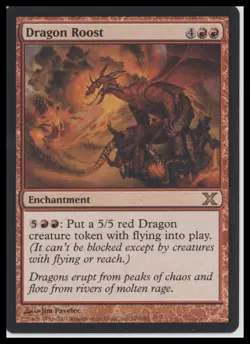 Dragon Roost – 10th Edition | MTG Red Enchantment | Dragon Token - Image 1