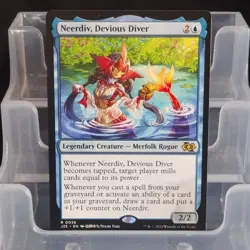 Magic: The Gathering Neerdiv, Devious Diver Blue Rare Foundations Jumpstart 36 - Image 1