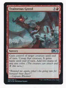 MTG: M21: Foil: Traitorous Greed - Image 1