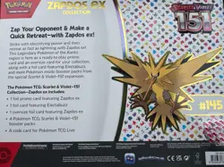 Pokemon Scarlet & Violet 151 Zapdos ex Collection 151 Mini Tin X2 Lot Of 3 Items - Image 5