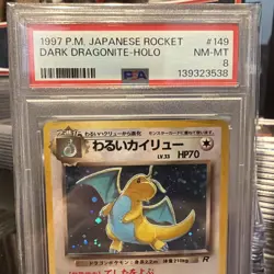 1997 POKEMON JPN ROCKET #149 DARK DRAGONITE-HOLO PSA 8 - Image 2