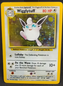 1999 Pokemon Wigglytuff 16/64 Jungle Holo No Symbol Error WOTC NM/LP - Image 1