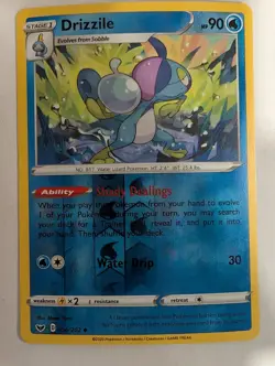 Drizzile 056/202 Sword & Shield Base Set Pokemon Reverse Holo Foil Nice! - Image 1