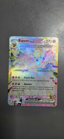 2025 Pokemon Prismatic Evolutions Espeon ex #34/131 Double Rare (NM) - Image 1