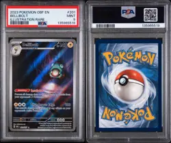 2023 POKEMON OBF EN-OBSIDIAN FLAMES ILLUSTRATION RARE #201 BELLIBOLT PSA 9 - Image 3