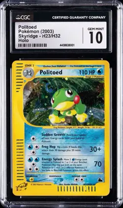 Politoed Skyridge Holo Rare CGC 10 Gem Mint 2003 H23/H32 Pokemon - Image 1