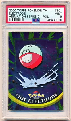 2000 Topps Pokemon TV Animation Series 2 Electrode Foil #101 PSA 9 - POP 12 - Image 1