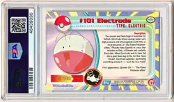 2000 Topps Pokemon TV Animation Series 2 Electrode Foil #101 PSA 9 - POP 12 - Image 2