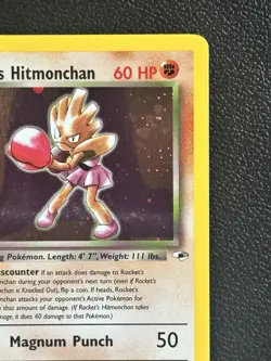 Rocket’s Hitmonchan 11/132 Holo Gym Heroes Pokemon 2000 - Image 3