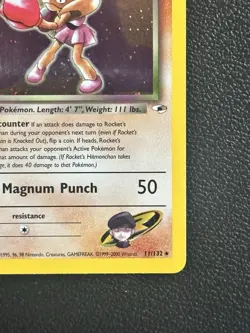 Rocket’s Hitmonchan 11/132 Holo Gym Heroes Pokemon 2000 - Image 4