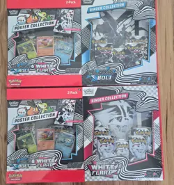Pokemon Black Bolt and White Flare Binder + Poster Collection Sam's Club Bundles - Image 1