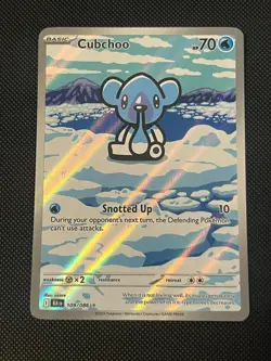 Pokemon TCG: Cubchoo 109/086 - Black Bolt - Illustration Rare - English - Image 1