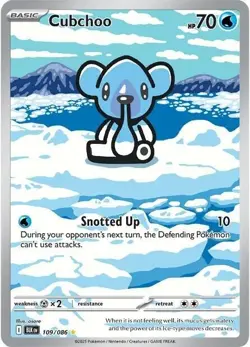 Pokemon Cubchoo 109/086 Illustration Rare BLK - Image 1