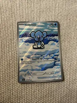 Cubchoo 109/086 Sv: Black Bolt NM Illustration Rare Pokemon TCG - Image 1