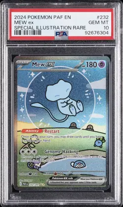 2024 POKEMON PAF EN-PALDEAN FATES SPECIAL ILLUSTRATION RARE #232 MEW EX PSA 10 - Image 1