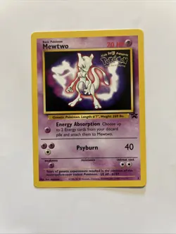 Pokemon Mewtwo 1st edition rare card will make very good grade 1995 top card - Image 1