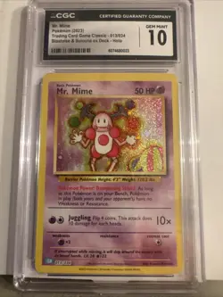 Pokemon TCG Mr. Mime Holo Rare Card 013/034 Classic Collection CGC 10 Gem Mint - Image 3