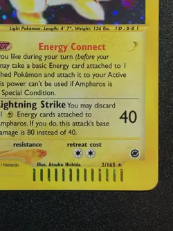 Ampharos 2/165 | Pokemon TCG | Expedition | Holo Rare | NM | Holo Bleed - Image 4