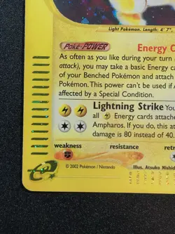 Ampharos 2/165 | Pokemon TCG | Expedition | Holo Rare | NM | Holo Bleed - Image 5