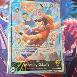 Bandai One Piece CCG Monkey.D.Luffy Leader OP15-098 Foil Full Art Card - Image 1