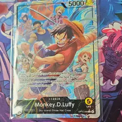 Bandai One Piece CCG Monkey.D.Luffy Leader OP15-098 Foil Full Art Card - Image 2