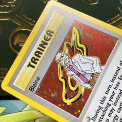 Blaine - 17/132 - Pokemon Gym Challenge 1st Edition Holo Rare Card WOTC NM - Image 4