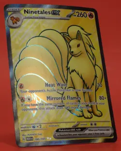 Pokemon TCG English Card MEW EN 151 Ninetalex ex 186/165 Full Art - Image 3
