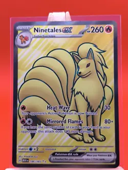Ninetales ex 186/165 Scarlet & Violet 151 Ultra Rare Full Art Pokemon Card * New - Image 1