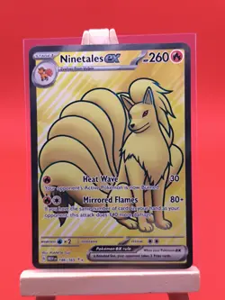Ninetales ex 186/165 Scarlet & Violet 151 Ultra Rare Full Art Pokemon Card * New - Image 3