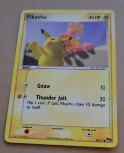 POKEMON PROMO CARD - POP SERIES 2 - PIKACHU 16/17 - RARE NM - Image 1