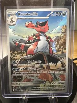 Krookodile 137/086 Holo Illustration Rare SV: Black Bolt NM English Pokemon - Image 1