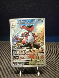 Krookodile 137/086 Holo Illustration Rare SV: Black Bolt NM English Pokemon - Image 1
