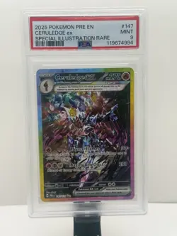 Pokemon Ceruledge ex 147/131 Prismatic Evolutions Illustration Rare Holo PSA 9 - Image 1