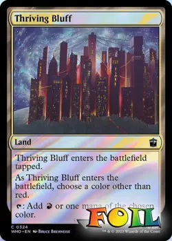 Thriving Bluff 0324 MTG WHO Common NP Foil - Image 1