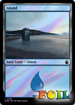 Island (0198) 0198 MTG WHO Land NP Foil - Image 1