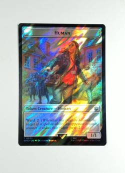 Human 0038 / Clue 0055 Double Token 38 / 55 MTG WHO NP Surge Foil - Image 1