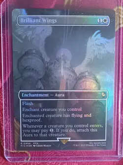 FOIL EXTENDED Brilliant Wings Final Fantasy Magic The Gathering MTG Borderless - Image 1
